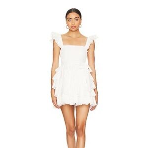 Tularosa Carlotta White Layered Mini Dress